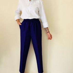 Vintage Bon Worth purple pleated trousers pants